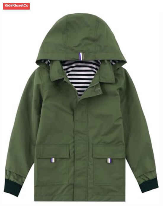 Other - Kids Waterproof Rain Jacket Hooded Cotton Lined Windbreaker